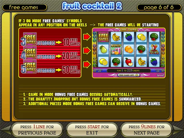 Pantalla de Free Games