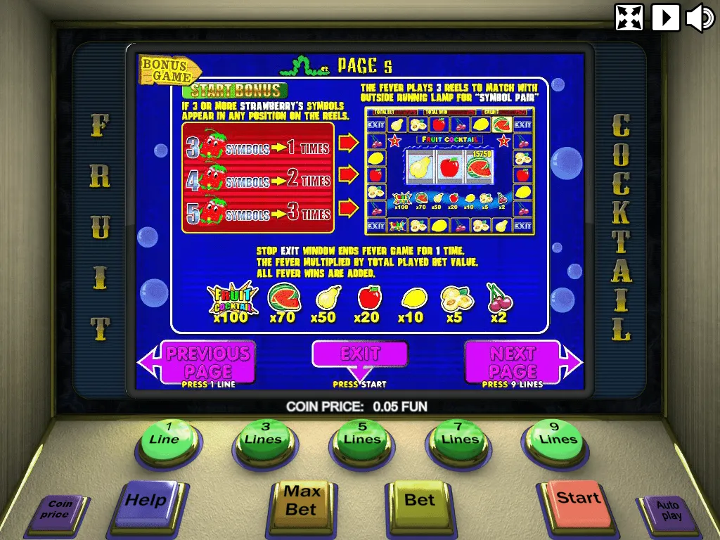 Juego de bono de las fresitas